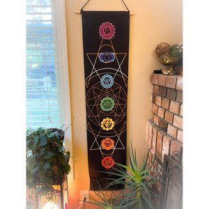 Amazing chakra wall hanging tapestry - 60” x 12”
